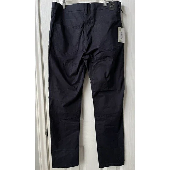 NEW Collars & Co CEO Chino Five Pocket Cotton Pants Navy Blue 32x30 Golf Work - Picture 3 of 11